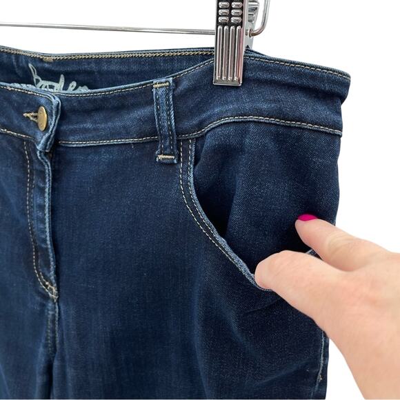 Boden Dark Wash Blue Preppy Boho Classic Fit Skinny Jeans Size 10 - Picture 6 of 13